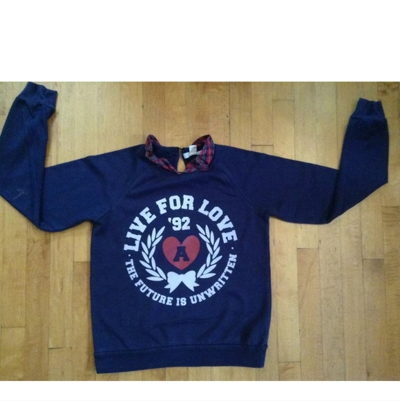 Forever 21 Girls Collard Navy Blue Shirt Size small - Picture 2 of 9